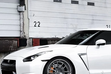 640x1136 White Nissan GT R Side Iphone 5 Wallpapers