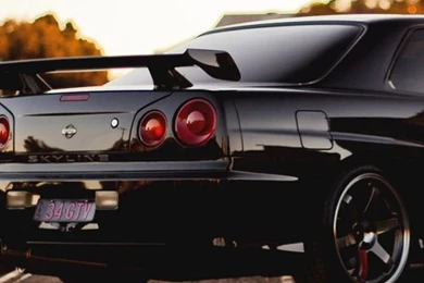 Download Wallpapers 640x1136 Railroad, Skyline, R34, Nissan, Gtr ...
