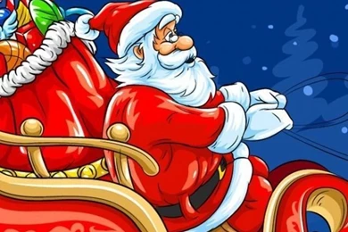 Christmas iPhone wallpaper For iPhone 55c5s 640x1136_christmas_santa_claus_sleigh_reindeer_gifts_postcard.jpg