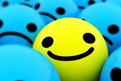 Download Wallpapers 1024x1024 Smile, Blue, Yellow, Bright iPad ...