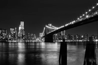 Download Wallpapers 2560x1440 New York, Bridge, Building, Night ...