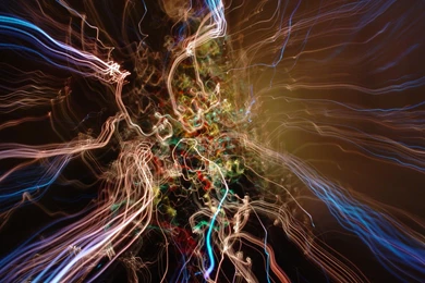 Download Wallpapers 3840x2160 Lines, Smoke, Bright, Light, Shine 4K ...