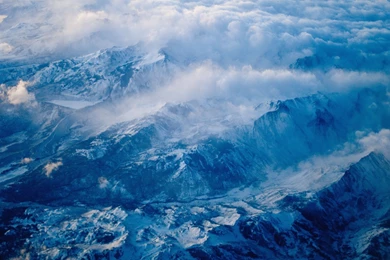 Download Wallpapers 3840x2160 Mountains, Fog, Clouds, Tops, Snow ...