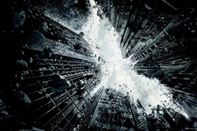 Download 1920x1080 Batman City In Ruins Logo Wallpapers