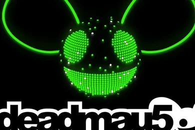 Download Deadmau5 Green Sparkles White Logo Wallpapers For iPhone 4