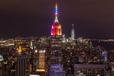 New York City Night Lights HD Desktop Wallpapers : Widescreen ...