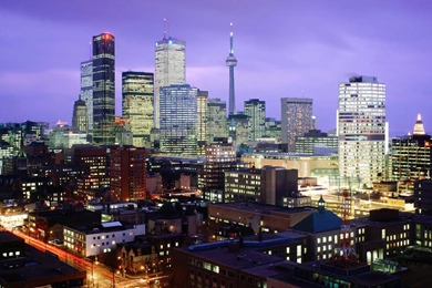 Canada City Night   Wallpaper.