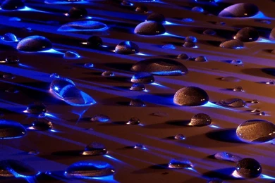 Cool Blue Neon Lights Water Drops Wallpaper.jpg