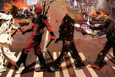 Deadpool Zombie Walk Wallpapers HD