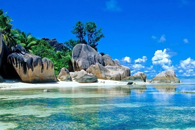 Download Wallpapers 3840x2160 Stones, Tropical, Ocean, Sky, Summer ...