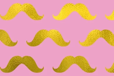 Gold Faux Foil Mustache Pattern iPhone Wallpapers   Silver Spiral ...