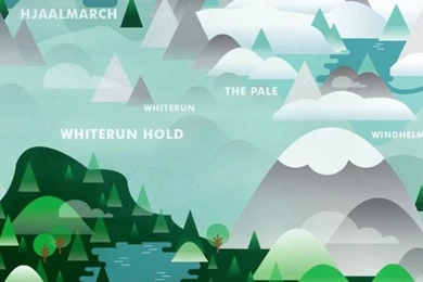 Map Of Skyrim iPhone 5 Wallpapers