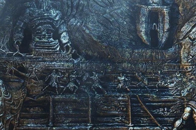 Download TES5 Skyrim Bas Relief Wallpapers For iPhone 4