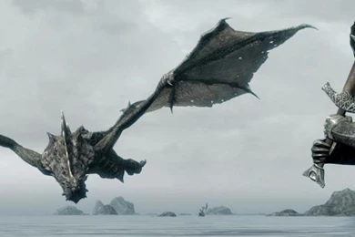 Skyrim Dragon iPhone 5 Wallpapers