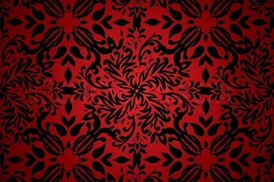 Red And Black Floral Inspired Seamless Backgrounds Pattern