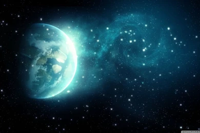 Blue Galaxy HD Desktop Wallpapers : High Definition : Fullscreen ...