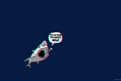 Widescreen Stereo 3D Shark Wallpapers