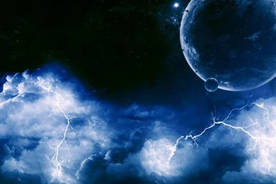 Outer Space Lightning Desktop 1920x1080 Hd Wallpapers 812151 ...