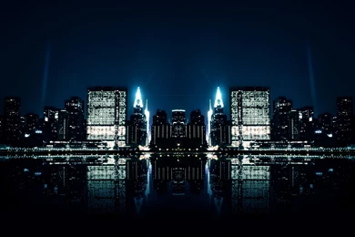 City Night Reflections Wallpapers