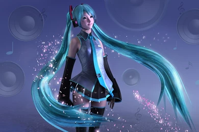 Download Wallpapers 1920x1080 Girl, Hatsune Miku, Sweet, Headphones ...