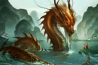 Chinese Dragon In Ocean Wallpapers 3D.jpg