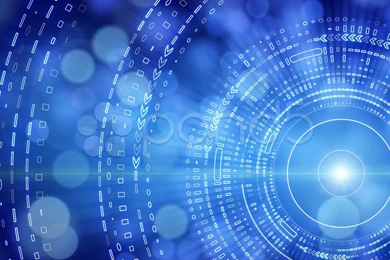 Blue Abstract Backgrounds Lights And Tech Circles Loop. Stock ...