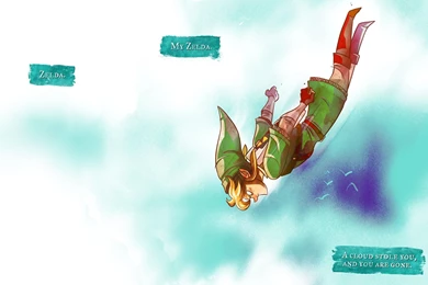 Download Wallpapers 2560x1440 The Legend Of Zelda, Jump, Elf, Fly ...