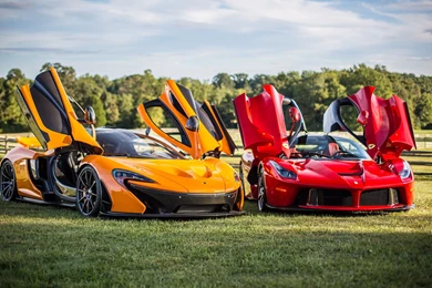 Download Wallpapers 3840x2400 Mclaren, P1, Ferrari, Laferrari Ultra ...