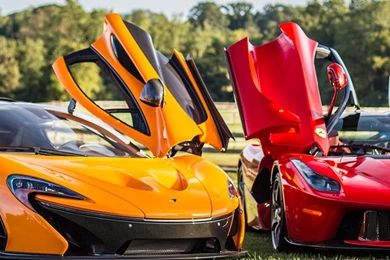 Download Wallpapers 3840x1200 Mclaren, P1, Ferrari, Laferrari Dual ...