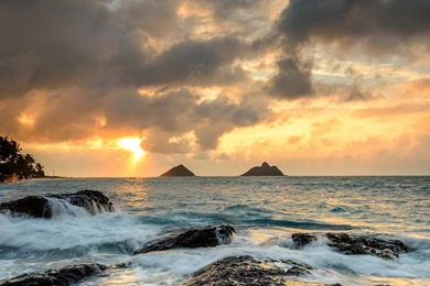 Sunrise At Lanikai Point, Hawaii Wallpapers   Beach Wallpapers