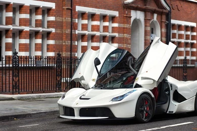 2015 White Ferrari LaFerrari Wallpapers