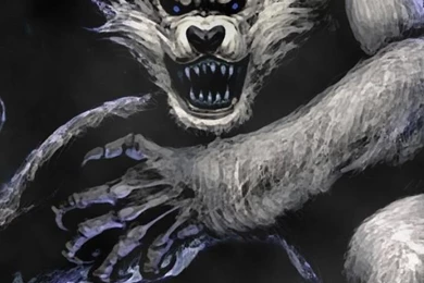 Download Wallpapers 750x1334 Werewolf, Wolf, Jump, Fog iPhone 6 HD ...