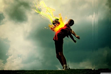 Flaming Football HD Desktop Wallpapers : High Definition ...