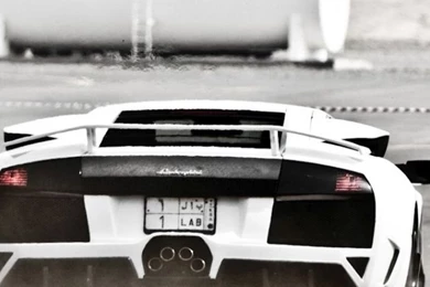 640x1136 White Lamborghini Murcielago On The Track Iphone 5 Wallpapers