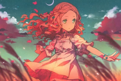 2560x1440 Anime Girl Wind Breeze Wallpapers