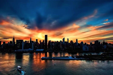 New York City Sunset Windows 8 Wallpapers