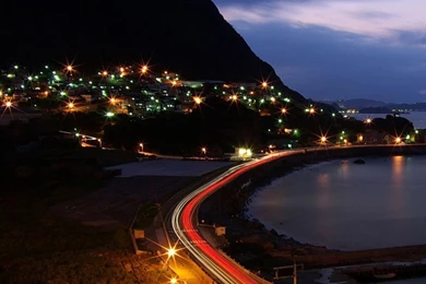 Download Wallpapers 1080x1920 Night, Hill, Road, Ocean, Beach Sony ...