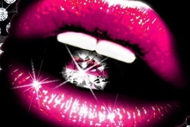 Sexy Pink Lips With Diamond Wallpapers