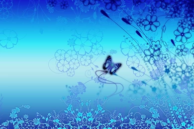 Floral Blue Desktop Wallpapers