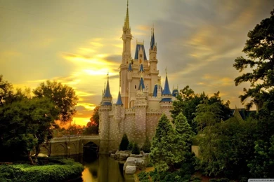 Sunset Over Cinderella Castle HD Desktop Wallpapers : High ...