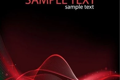 Abstract Red Wave On Black Backgrounds Vector