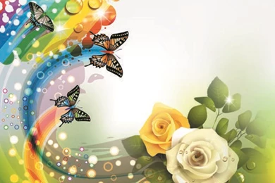 Http://freedesignfile.com/16015 colorful flower and butterfly ...
