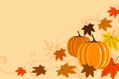 Pumpkins And Leaves Wallpapers   Vector Wallpapers