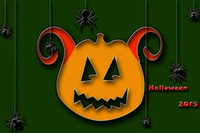 Spiders Hanging On The Pumpkin Wallpapers 24764