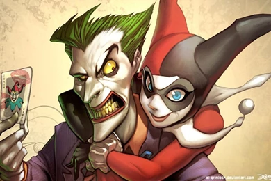 Joker And Harley : Wallpaper. By El grimlock On DeviantArt