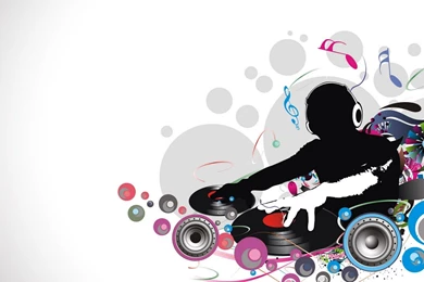 Dj With Retro Backgroung Wallpapers