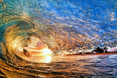 Under The Wave, Ocean, Sunset, Beach, Beaches, 2560x1600 HD ...