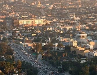 Los Angeles From Mulholland Drive, Downtown In Background, 101 ...