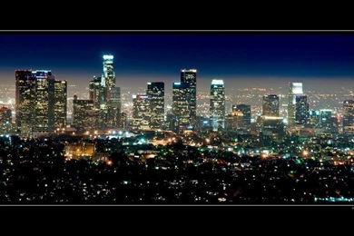Los Angeles Skyline At Night Wallpapers / Desktop Backgrounds 2560 X ...