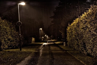 Rainy Night Art Wallpapers